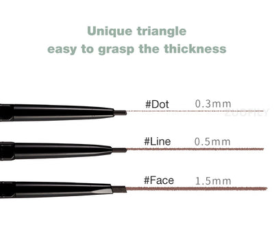 2 In1 Fine Triangle Eyebrow Pencil Eyebrow Brush Long Lasting Waterproof Sweatproof Ultra Precise Brow Definer Eye Brow Makeup