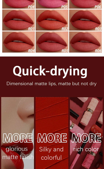 Velvet Matte Lip Liner Lipstick Pen Set Waterproof Long Lasting Sexy Red Contour Tint Lipstick Non-stick Cup Lipliner Pen Makeup