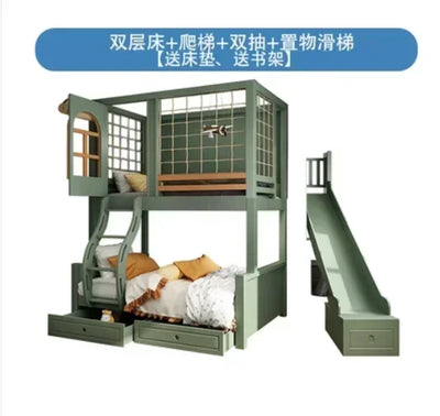 Double Storage Space Children Beds Loft Foldable Bunk Slide Children Beds Design Mueble Infantil Bedroom Furniture