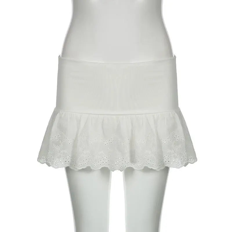 White Ruffles Skirt