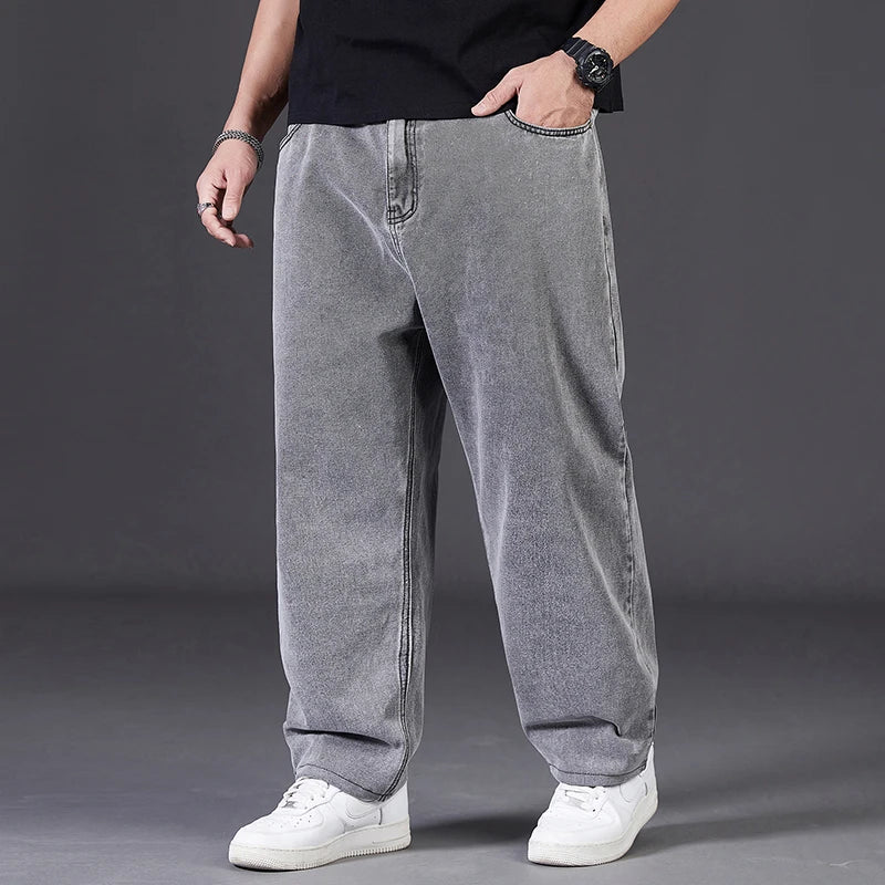Big Size Jeans Men Large Size Jumbo Long Loose Pants Plus Size Loose Jeans Men