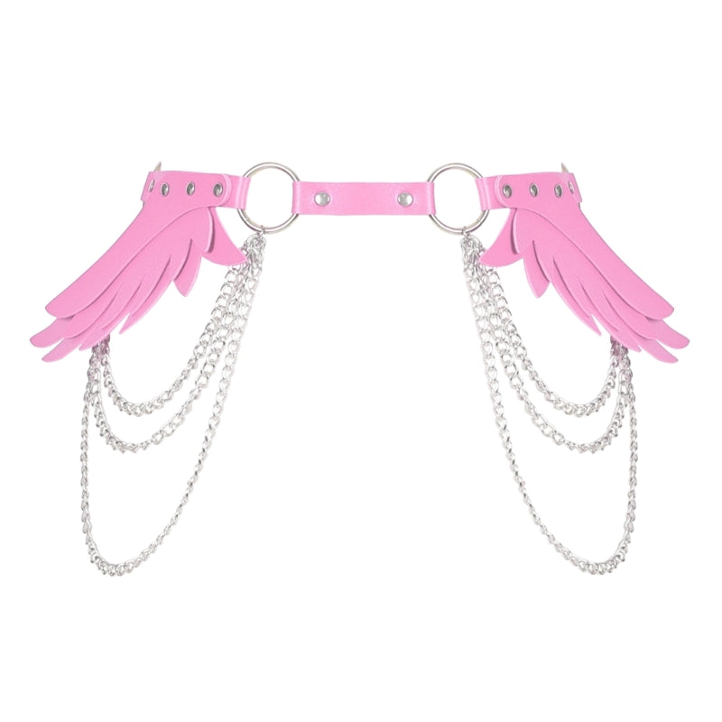 Y2k Style Angel Wing Rivet Waist Belt PU Universal Belt Hot Girl Women Waist Belt for Coat Skirts Jeans Decorative