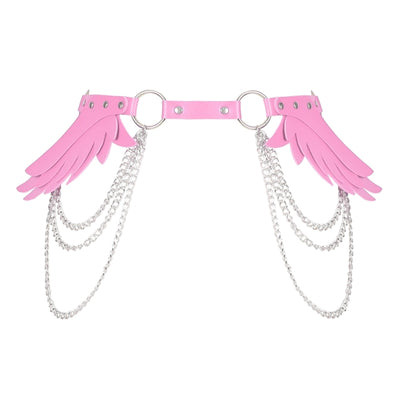 Y2k Style Angel Wing Rivet Waist Belt PU Universal Belt Hot Girl Women Waist Belt for Coat Skirts Jeans Decorative