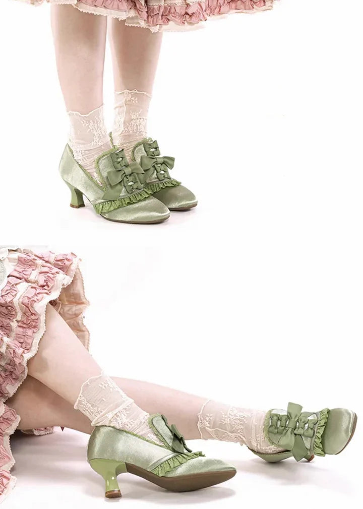 Peony Pink Rococo High Heels Marie Antoinette Pink Shoes Baroque Costume Bridal Pumps Wedding Shoes Handmade To Order