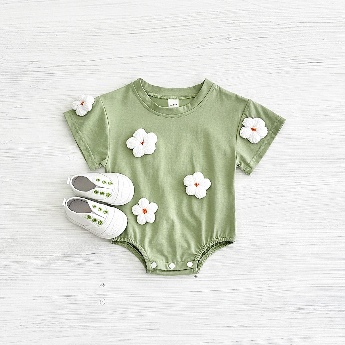 New Summer Infant Short Sleeve Romper Baby Triangle Bodysuit Clothes Baby Girl Jumpsuit Love Cloud Pattern Cartoon Boy 0-18M