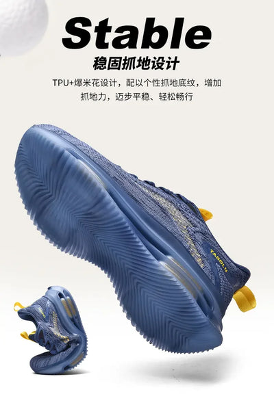 Sneakers Men New Fashionable Thick Soled Anti Slip Shock-absorbing Running Casual Sneakers Summer Mesh Shoes Zapatillas Hombre