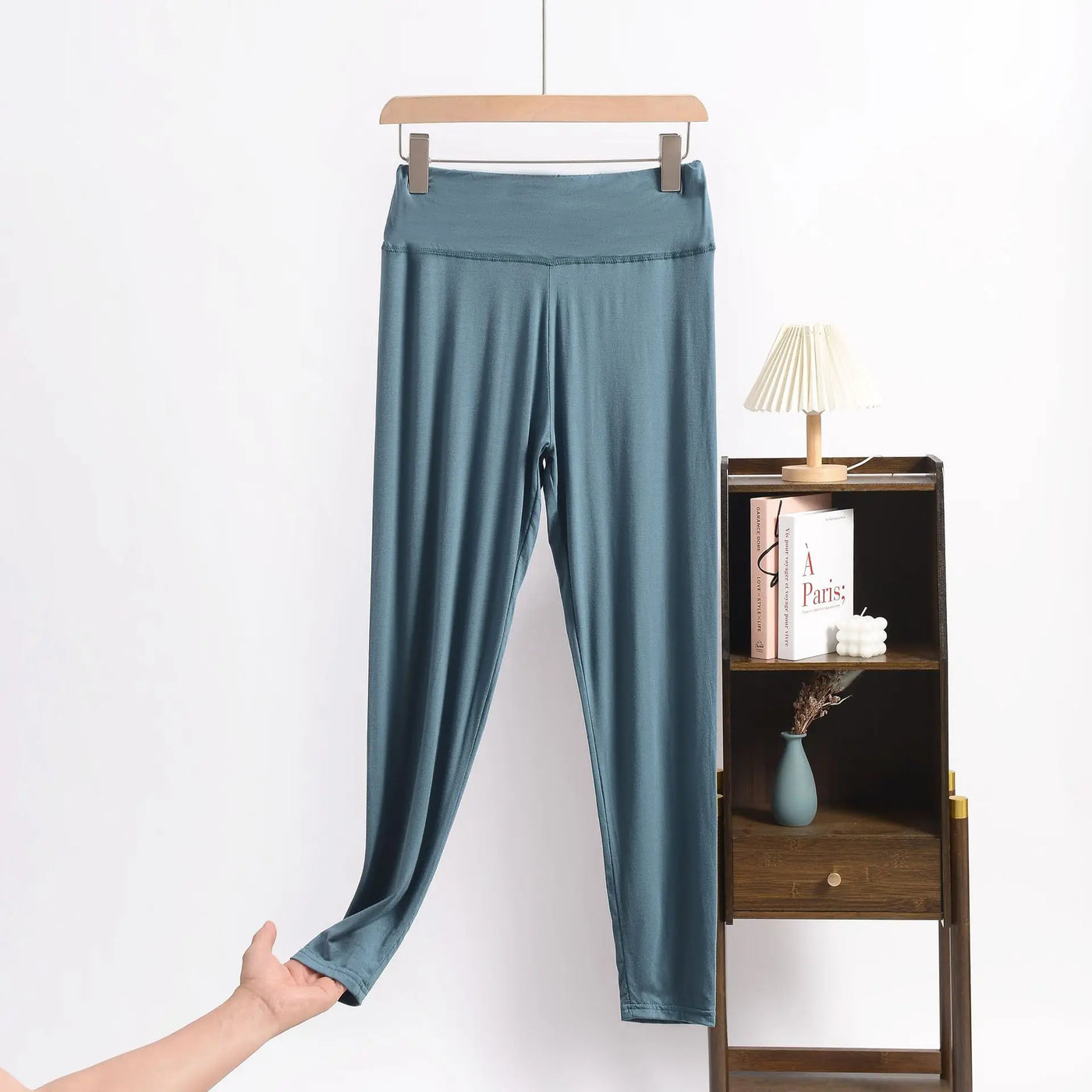 Plus Size Summer Modal Leggings High-Waisted Tummy control Shaping Capris Stretchy Wide-Band Ankle-Length Yoga Sports Pants