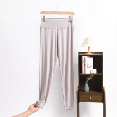 Plus Size Summer Modal Leggings High-Waisted Tummy control Shaping Capris Stretchy Wide-Band Ankle-Length Yoga Sports Pants