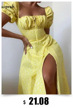 Josiaoprah Holiday floral dress lace up women's summer sundress A-line Spaghetti Strap dress Prairie chic ladies vestidos
