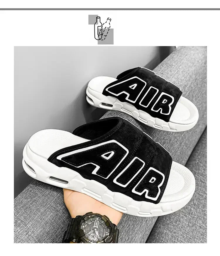 Slippers for Men Flip Flops Air Cushion Design Slide Man Summer New Soft Non-slip Men's Sports Chanclas Hombre Slippers Men