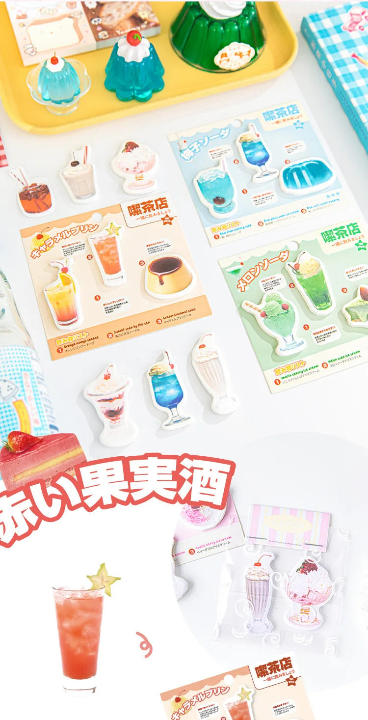 90pcs Cute Memo Pad  Set Welcome To The Teahouse Series  Memo Pad  Kawaii Stationery