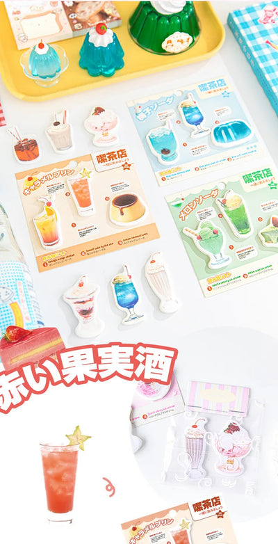 90pcs Cute Memo Pad  Set Welcome To The Teahouse Series  Memo Pad  Kawaii Stationery