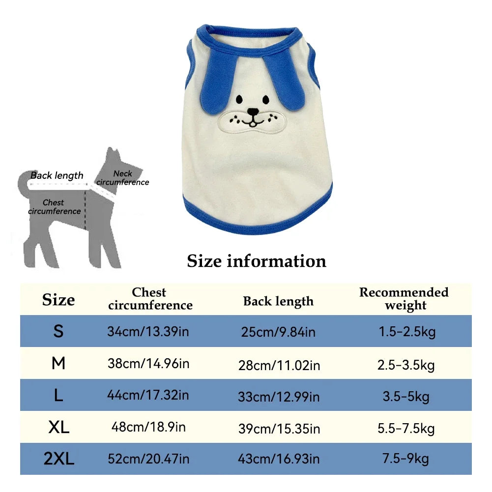 1.5-9kg Pet Clothes For Cats Small And Medium Dogs Cotton French Bulldog Vest Sweater Pajamas Warm Soft Winter Cat Puppy Coat
