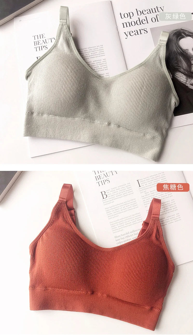Women Seamless Bra Beautiful Back Sport Underwear Elastic Fitness Crop Top Yoga Vest Breathable Athletic BrassiereCasul Wear