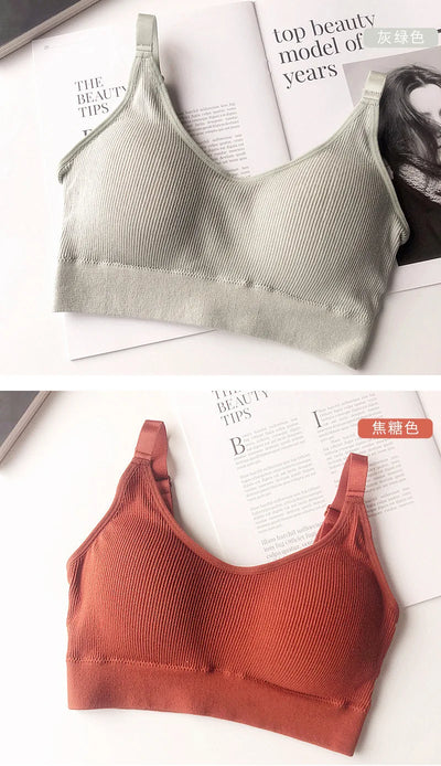 Women Seamless Bra Beautiful Back Sport Underwear Elastic Fitness Crop Top Yoga Vest Breathable Athletic BrassiereCasul Wear