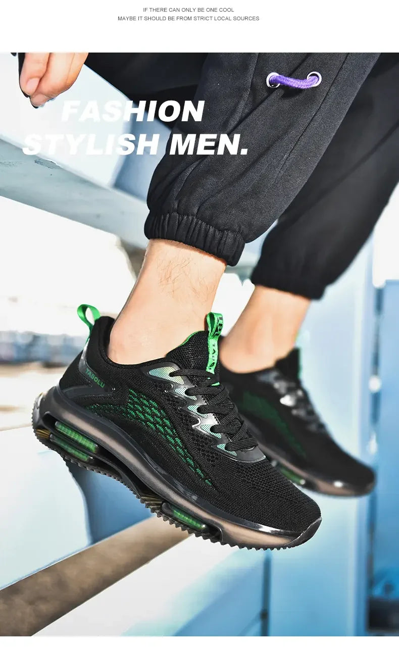 Sneakers Men New Fashionable Thick Soled Anti Slip Shock-absorbing Running Casual Sneakers Summer Mesh Shoes Zapatillas Hombre