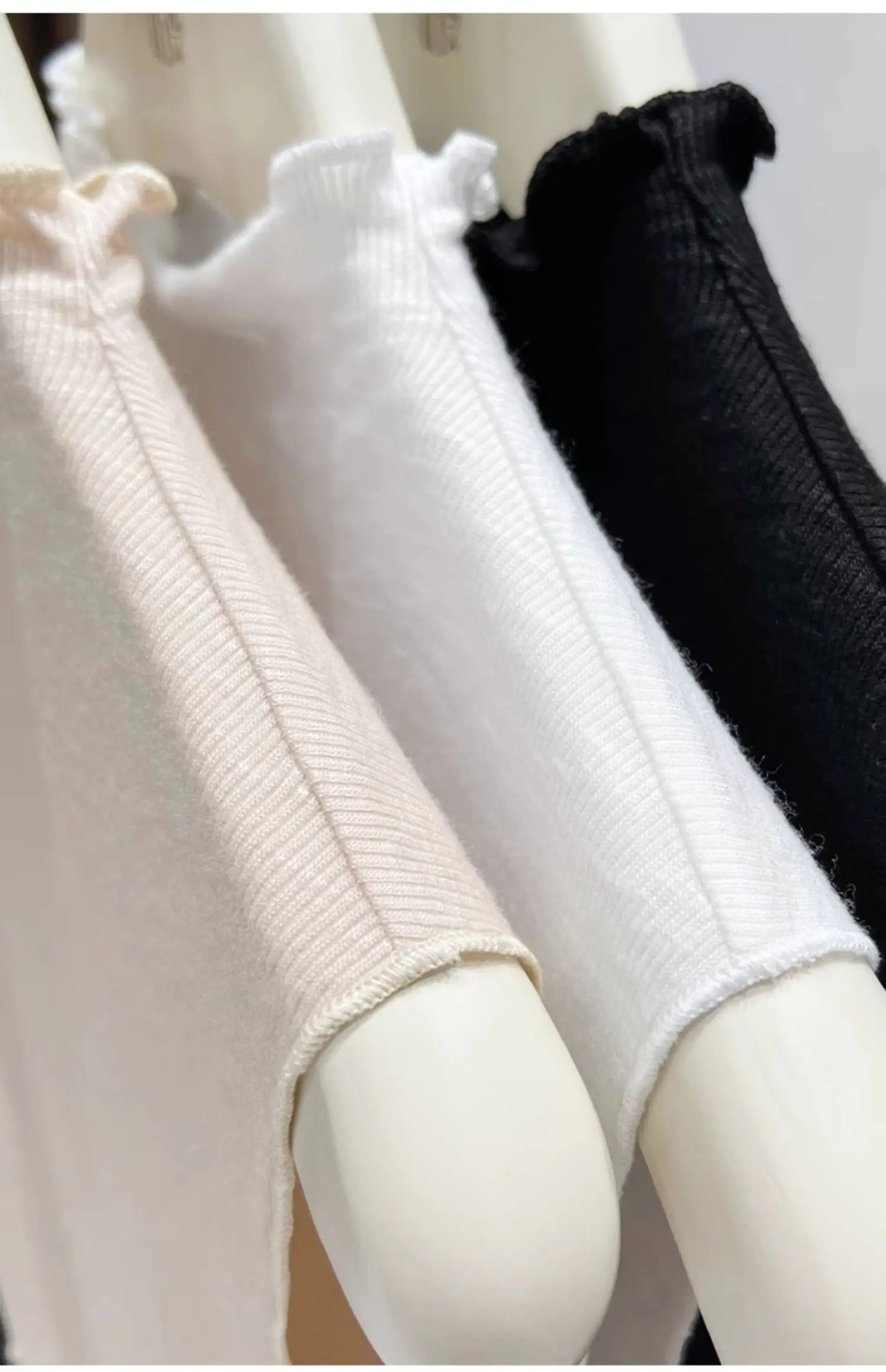 2025 Ruffled Knitted Top Women Y2K Tank Top Half Neck Vest Female Sleeveless Sweater Chic Soft Streetwear Solid Skinny Tube Top