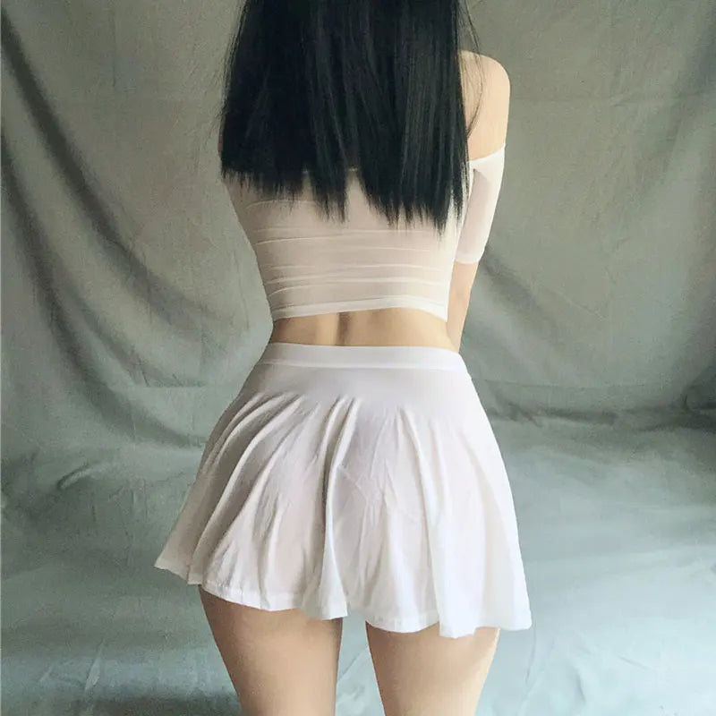 Pleated Mini Skirt