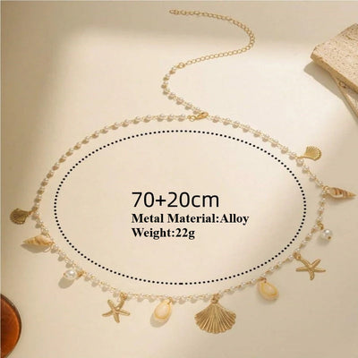 Loe| New Trendy Waist Belly Chain for Women Summer Beach Sexy Simple Body Chain Vacation Jewelry Accessories Punk