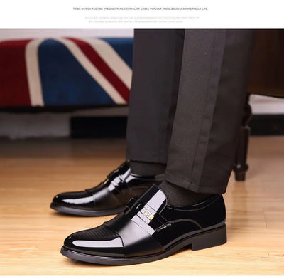 Men Leather Casual Shoes Men Shoes Autumn New Business Formal Men Leather Shoes Casual Cover Foot Heightening Leather Shoes Men