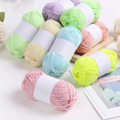 50g/Ball 4mm 80 Meters Luminous Yarn Fluorescent Glow in The Dark Yarn for DIY Arts Crafts Knitting Sweater Hat Scarf Thread