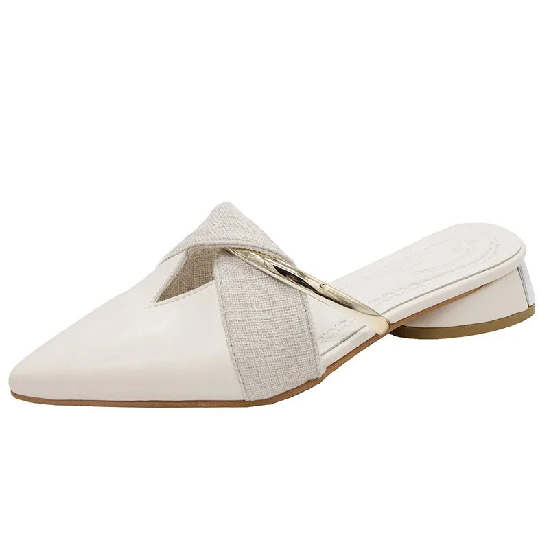 Brand Elegant Heels Summer Women's Shoes Woman Sandals Leisure Slippers Comfortable Open Toe Slip-On Slides