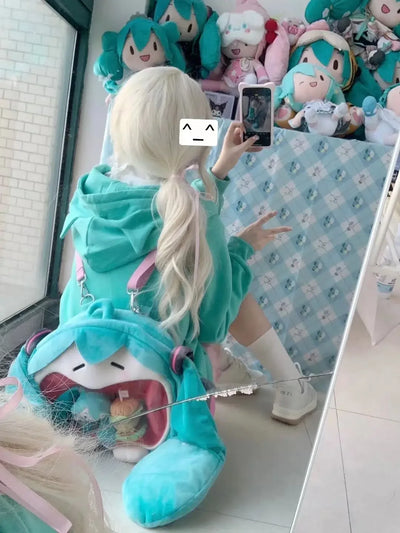 2025 Harajuku Cat Ear Kawaii Zip Up Hoodies Women Japanese Style Cute Hooded Jacket Oversized Sweet Lolita Girly Sweatshirts