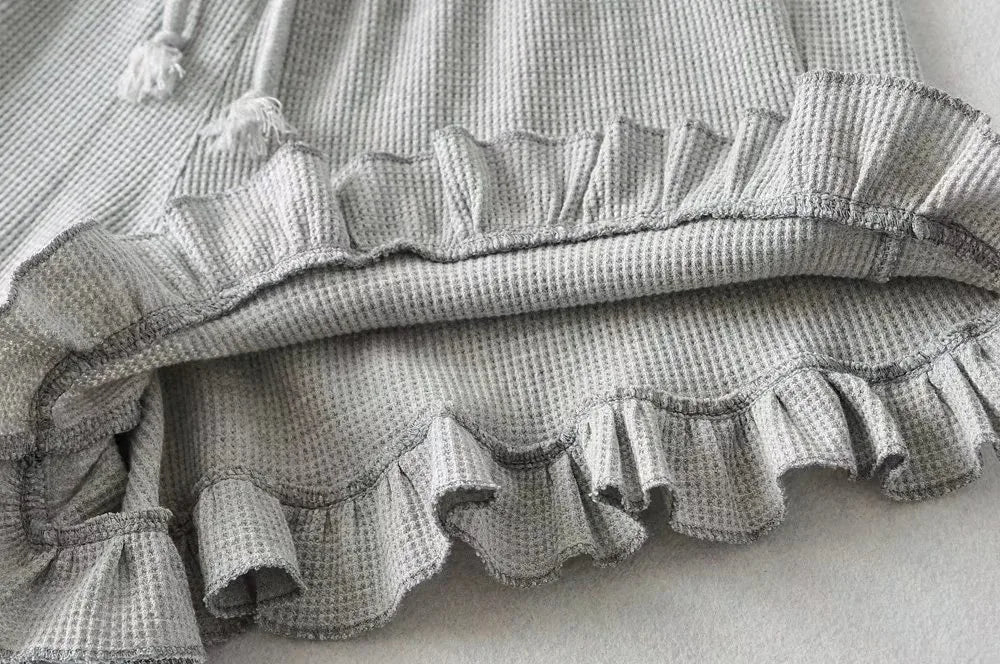 2025 New Summer Ruffled Shorts Fashion Women Y2K Solid Higt Waist Comfortable Loose Short Pants Casual Streetwear Chic Clothing