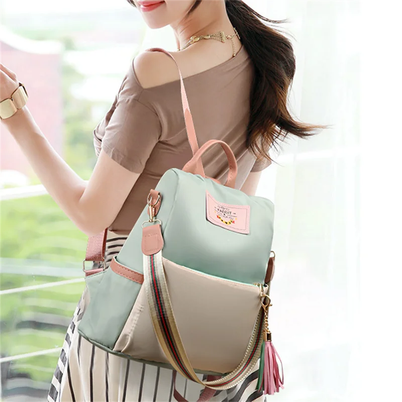 New High Quality Women's Shoulder Bag Large Capacity Oxford Cloth Bags Ladies Backpack Woman Color Tote Women Shoulder Backpacks