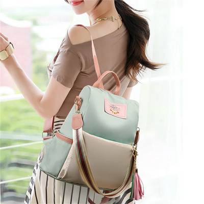 New High Quality Women's Shoulder Bag Large Capacity Oxford Cloth Bags Ladies Backpack Woman Color Tote Women Shoulder Backpacks
