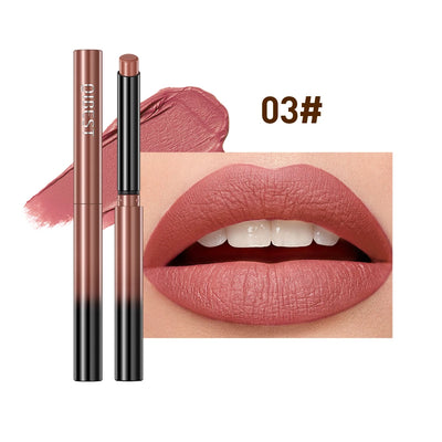 New Velvet Matte Lipstick Long Lasting Waterproof Lipstick Non-Stick Cup Lip Stain Tint Cosmetics Lip Pencil Liner Makeup