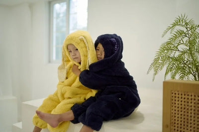 Winter Winter  Baby Romper Boys Girls Zipper Newborn Jumpsuit Cute Hooded Rabbit Pajamas Baby Girl Clothes 1-2 Years