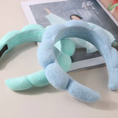 3Pcs/Set of Toiletry and Makeup Headband Wrist Strap Women's Bracelet Scrunchie Striped Plaid Plush Face Wash Home Headband
