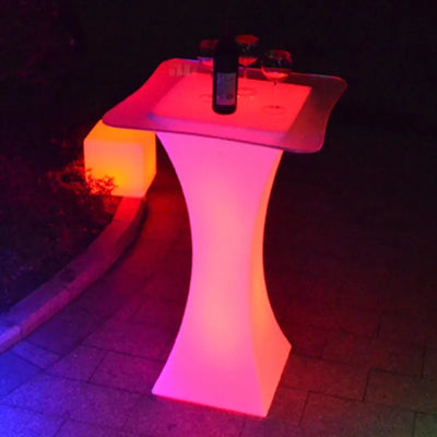 NewOut Door Use Led Illuminated Bar Cocktail Table Rechargeable Bar Plastic Table Lighted Up Coffee Table Ktv Disco Party Supply