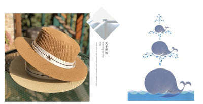 Sun Hat Fashionable White Straw Hat for Women