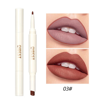 8 Color 2 IN 1 Lip Liner Pencil Waterproof Matte Lipstick Makeup Set Long Lasting Moisture Cosmetic Velvet Sexy Red Lipstick Pen