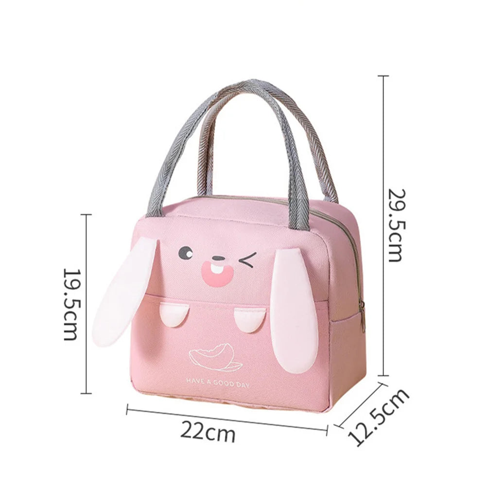Cartoon Picnic Tote Lunch Bag Portable Insulated Thermal Heat Children'S Bento Bag Kid School Lunch Box Bags Cooler Ice Pack New