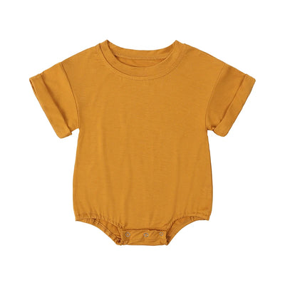2025 Summer Newborn Baby Clothing Bamboo fiber casual Rompers 3-24M Infnat Boys Girls Jumpsuit Bebe Body Clothes Short Sleeve