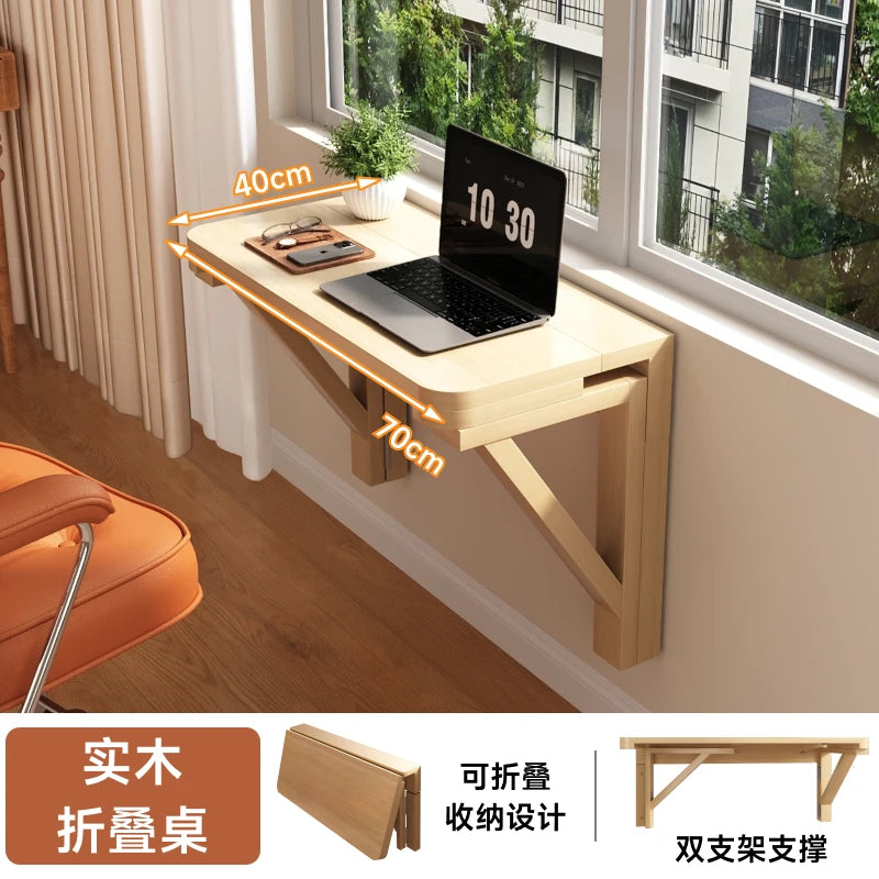 Nordic Style Wall Hanging Folding Table for Home Use Simple Study Desk Writing Desk Against The Wall Space-saving Laptop Desk