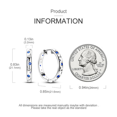 Hot Sale 925 Sterling Silver Heart Earrings Fit Original Charms Hoop Earrings For Women girls Stud Earring Fine Jewelry Gifts