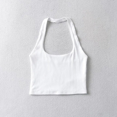 Sexy Women Crop Top 2023 Summer Double Halter Tops Sleeveless Tanks