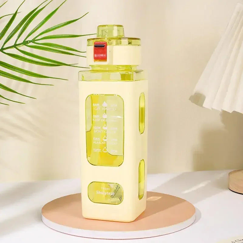 700ml Sports Water Bottle Portable Sippy Cup Suitable for Outdoor Sports Cycling Straw Water Cup Plastic Travel Tea Juice Cup
