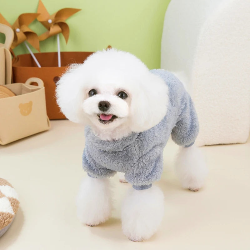 Winter Soft Dog Jumpsuit Warm Fleece Puppy Pajamas for Small Medium Dogs Clothes Pet Pyjamas Chihuahua Overalls Teddy Costumes