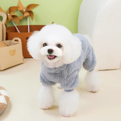 Winter Soft Dog Jumpsuit Warm Fleece Puppy Pajamas for Small Medium Dogs Clothes Pet Pyjamas Chihuahua Overalls Teddy Costumes
