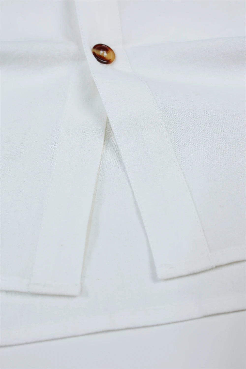 Men's Cotton Linen Shirts Turn Down Collar Solid Hawaiian Shirt Lightweight Breathable White Shirt Casual Large Size Streetwear
