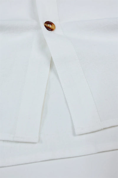 Men's Cotton Linen Shirts Turn Down Collar Solid Hawaiian Shirt Lightweight Breathable White Shirt Casual Large Size Streetwear