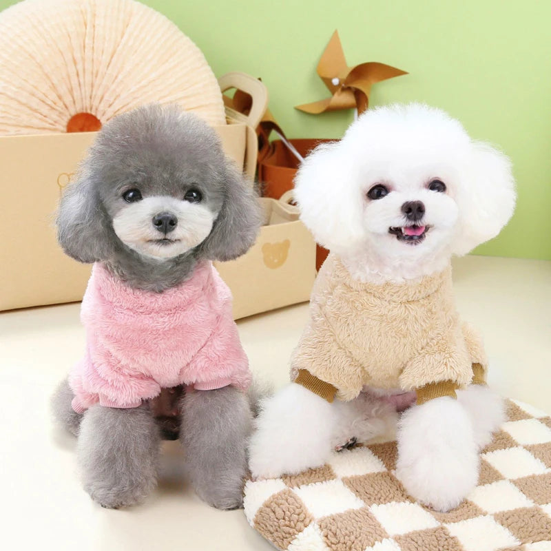 Winter Soft Dog Jumpsuit Warm Fleece Puppy Pajamas for Small Medium Dogs Clothes Pet Pyjamas Chihuahua Overalls Teddy Costumes