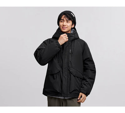 Semir Cotton-Padded Jacket Men 2024 Winter Waterproof, Oil-Resistant, Stain-Resistant and Windproof Outerwear Loose