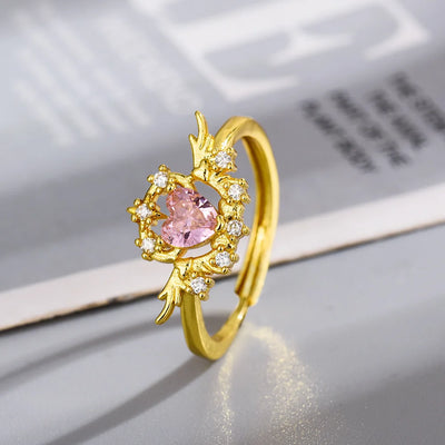 Rapunzel Crown Rings,School Blair Crown Ring,Princess Charm Jewelry,Woman Girl Wedding Party Accessories,Adjustable Rings Gifts
