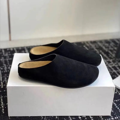 Flats Mules Shoes Women Suede Slingback Slippers Fashion Sandals New Outdoor Beach Dress Slides Casual Cozy Female Zapatillas
